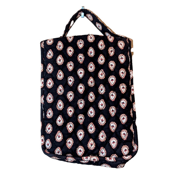 Vera Bradley Lunch Bag Black Burgundy Paisley Older Pattern - Picture 2 of 5